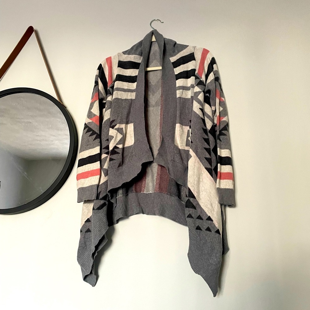 Aztec print cardigan